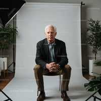 Mature Man in Professional Studio Setting