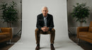 Senior Man in a Business Casual Outfit in Modern Studio