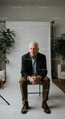 Senior Businessman Posing Confidently in Professional Portrait