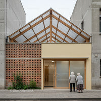 Modern Retirement Home with Unique Brick Facade
