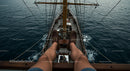Relaxing on the Deck of a Sailboat over Open Waters