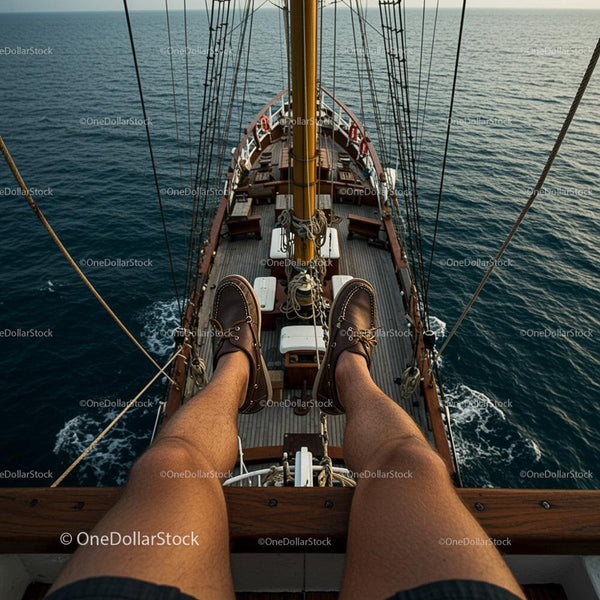 Relaxing on a Ship Deck Overlooking the Ocean