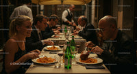 Elegant Dinner in a Cozy Restaurant Setting