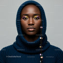 Elegant Portrait with Vibrant Eyeshadow and Braided Hair