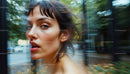 Dynamic Portrait of Young Woman in Urban Setting