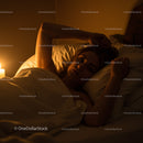 Peaceful Evening in Candlelit Bedroom