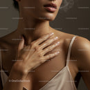 Elegant Woman with Delicate Touch and Silky Fabric