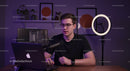 Young Man Recording a Podcast in Modern Home Studio
