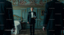 Sophisticated Waiter in an Opulent Vintage Room