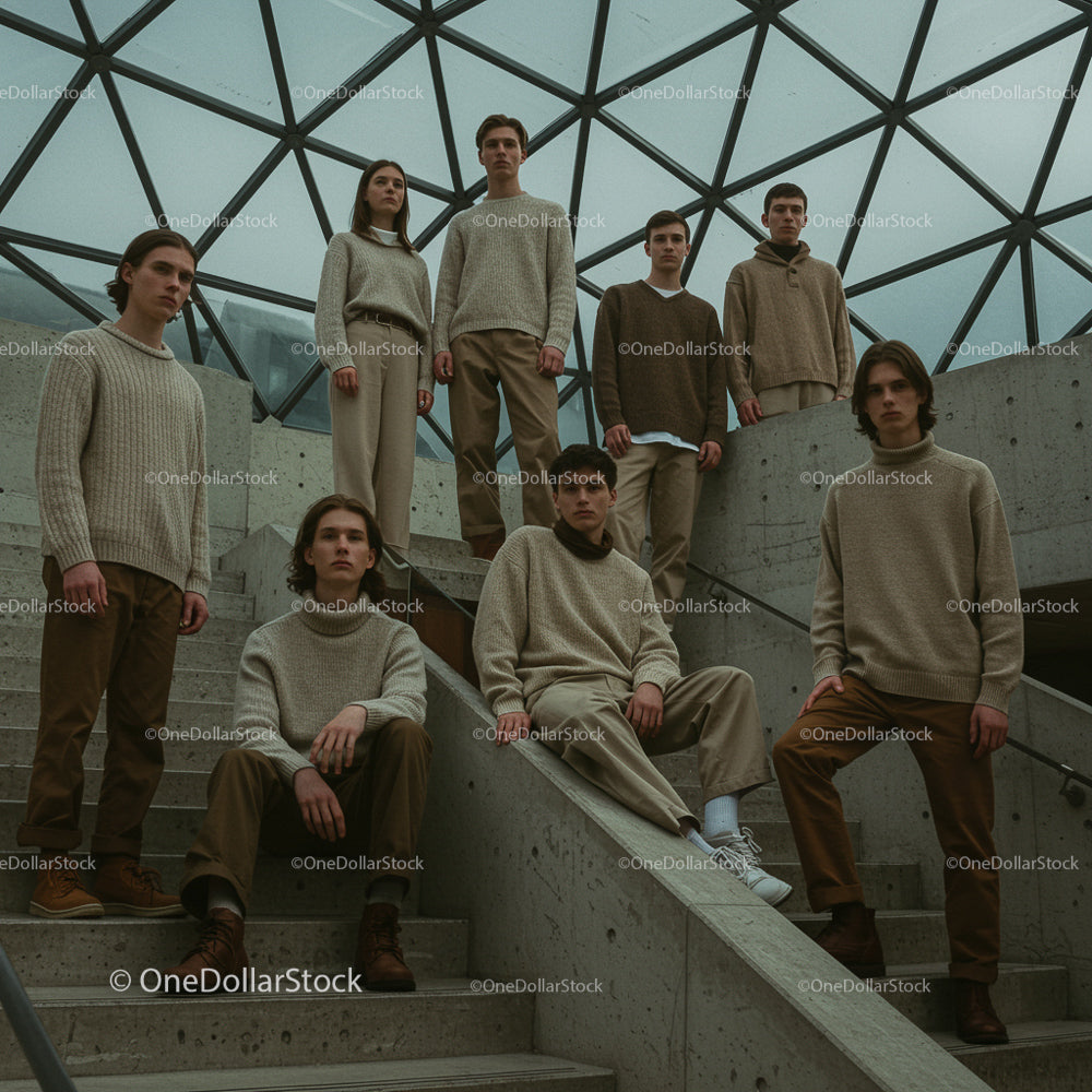Group Portrait in Modern Architectural Space