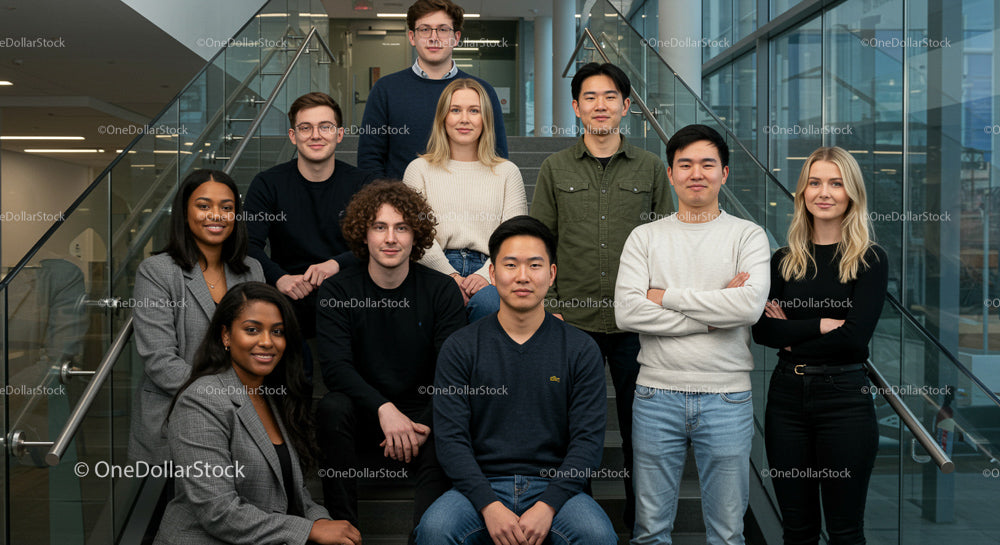 Diverse Team of Professionals in Modern Office