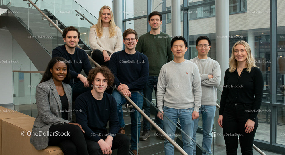 Diverse Team of Professionals in Modern Office Setting