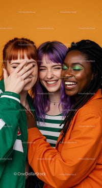 Diverse Group of Friends Laughing Together
