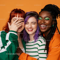Diverse Group of Happy Friends Laughing Together