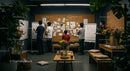 Team Brainstorming in a Modern Office with Cork Board