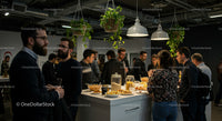 Casual Office Gathering with Snacks and Networking