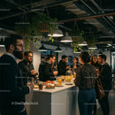 Colleagues Socializing at an Office Gathering