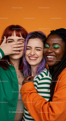 Joyful Women Enjoying Friendship in Vibrant Colors