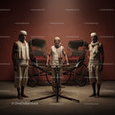 Portrait of Rickshaw Pullers in Traditional Attire