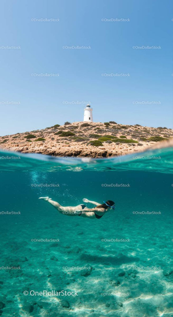 Snorkeling Adventure Near Scenic Island Lighthouse