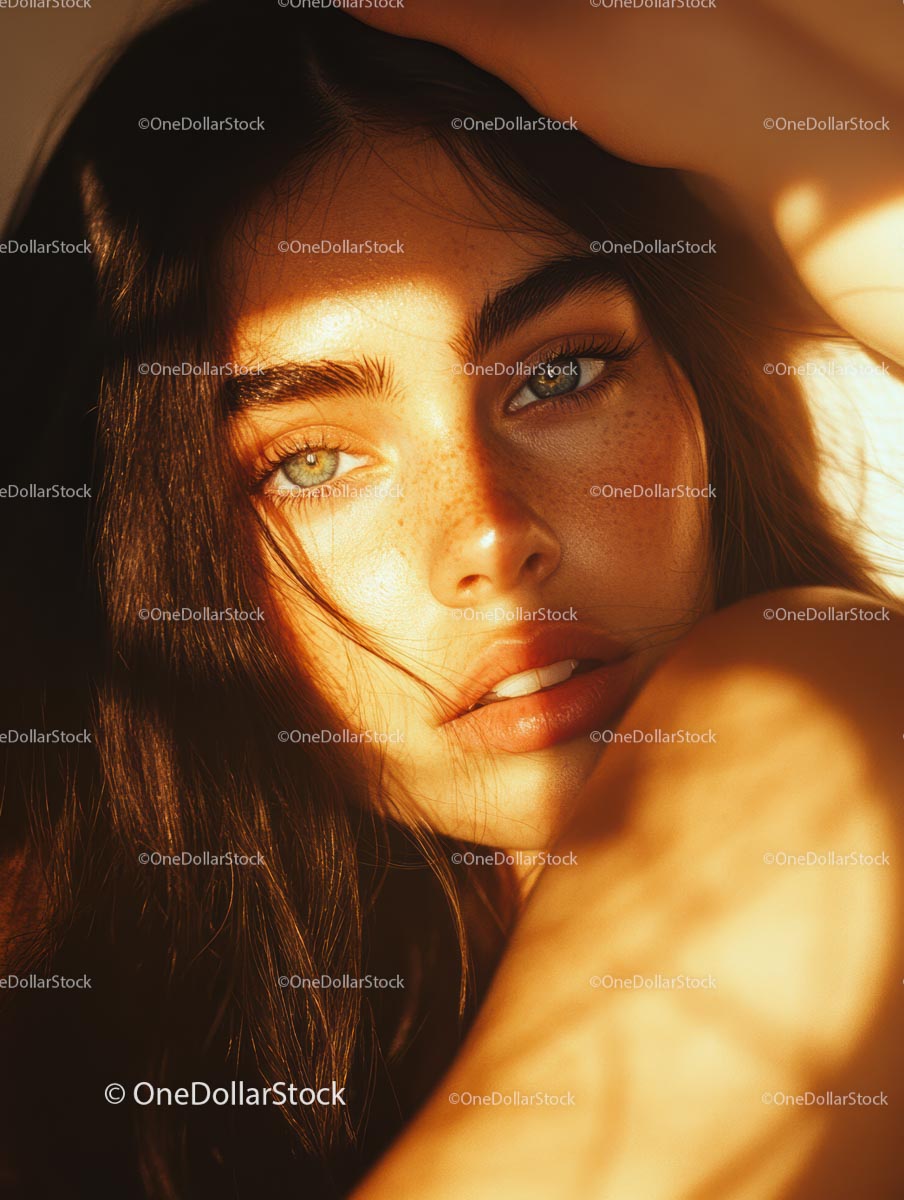 Close-Up Portrait in Warm Sunlight