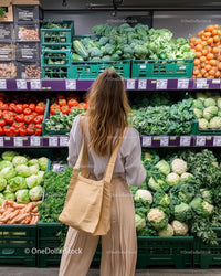 Woman Shopping for Fresh Vegetables in a Supermarket