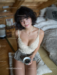 Relaxed Morning with Coffee in a Cozy Home Setting