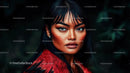 Captivating Portrait of a Woman with Striking Gaze