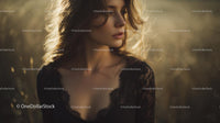 Woman in Lace Dress During Golden Hour in Field