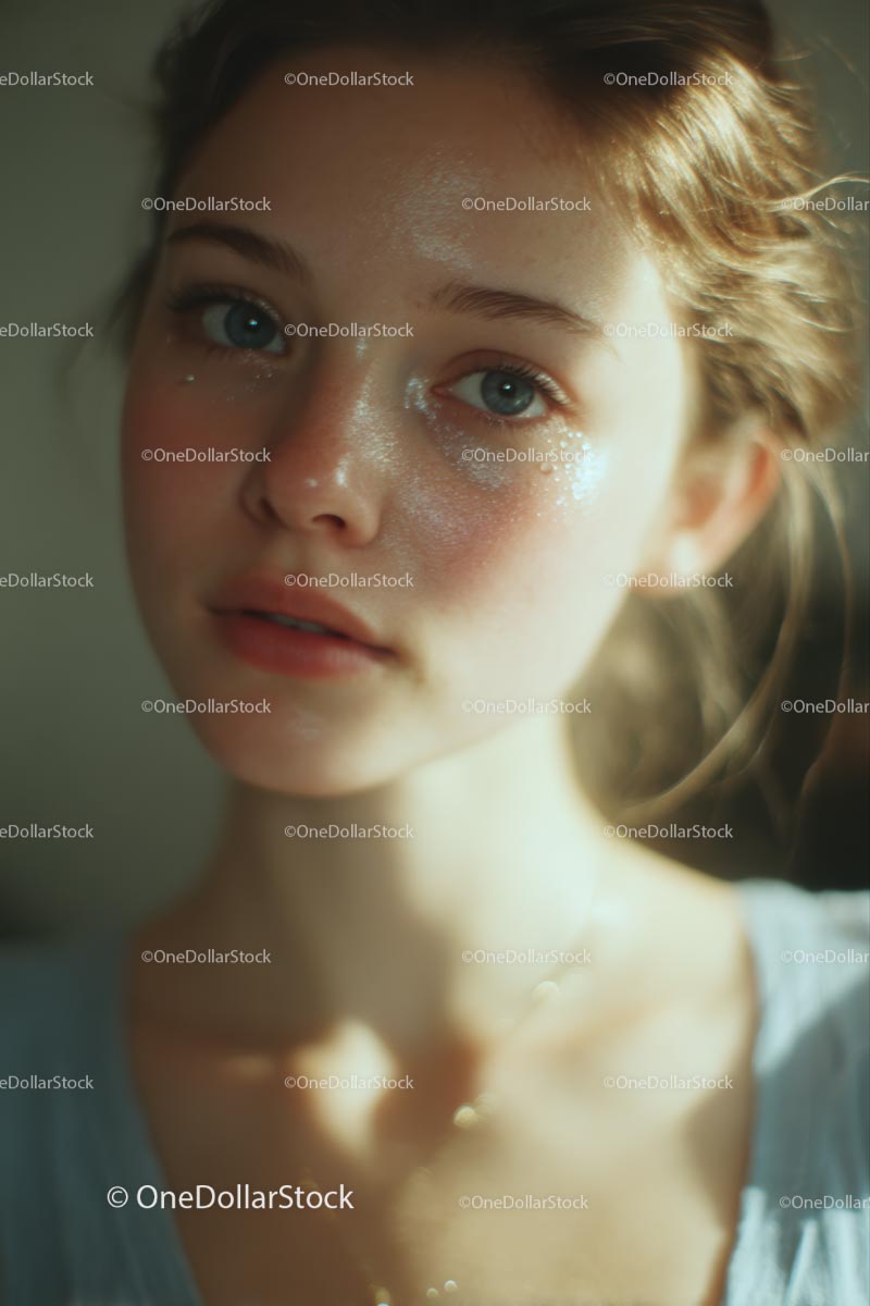 Portret młodej kobiety w miękkim świetle