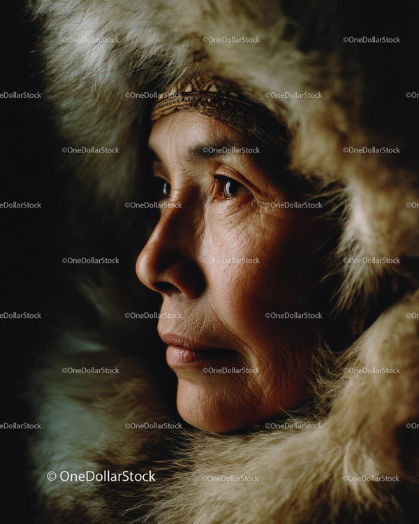 Contemplative Portrait in Fur Hood
