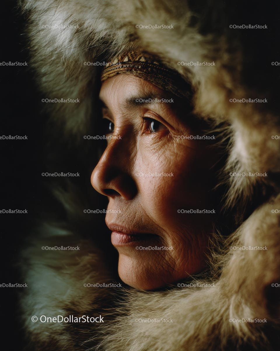 Contemplative Portrait in Fur Hood