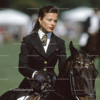 Elegant Elegant Equestrian Rider at Dressage Event