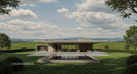 Modern Minimalist House with Pool in Serene Countryside