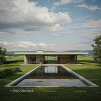 Modern Minimalist House with Pool and Scenic Countryside View