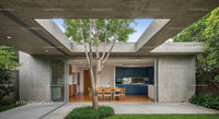Modern Concrete Home with Open Living and Greenery