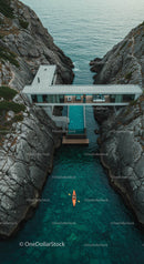 Cliffside Modern House Overlooking Turquoise Waters
