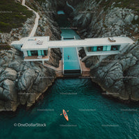 Modern Cliffside House with Infinity Pool and Kayaks