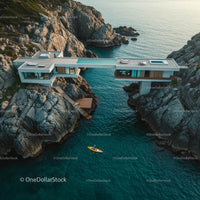 Modern Cliffside House with Ocean View and Kayak