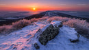 Stunning Sunrise Over Frosty Mountain Landscape