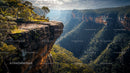 Dramatic Cliff Overlooking a Scenic Green Valley