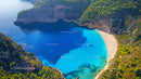 Aerial View of Secluded Beach with Turquoise Waters