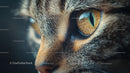 Close-Up of Tabby Cat's Eye Capturing Intriguing Details