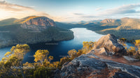 Breathtaking Mountain and Lake View at Sunset