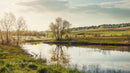 Tranquil River Landscape with Lush Greenery