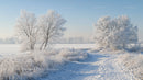 Serene Winter Landscape with Frosted Trees