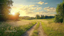 Picturesque Sunset Over a Rural Pathway