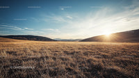Breathtaking Countryside Sunset Over Golden Fields