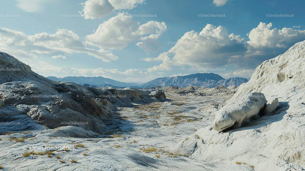 Dramatic Limestone Landscape with Expansive Sky