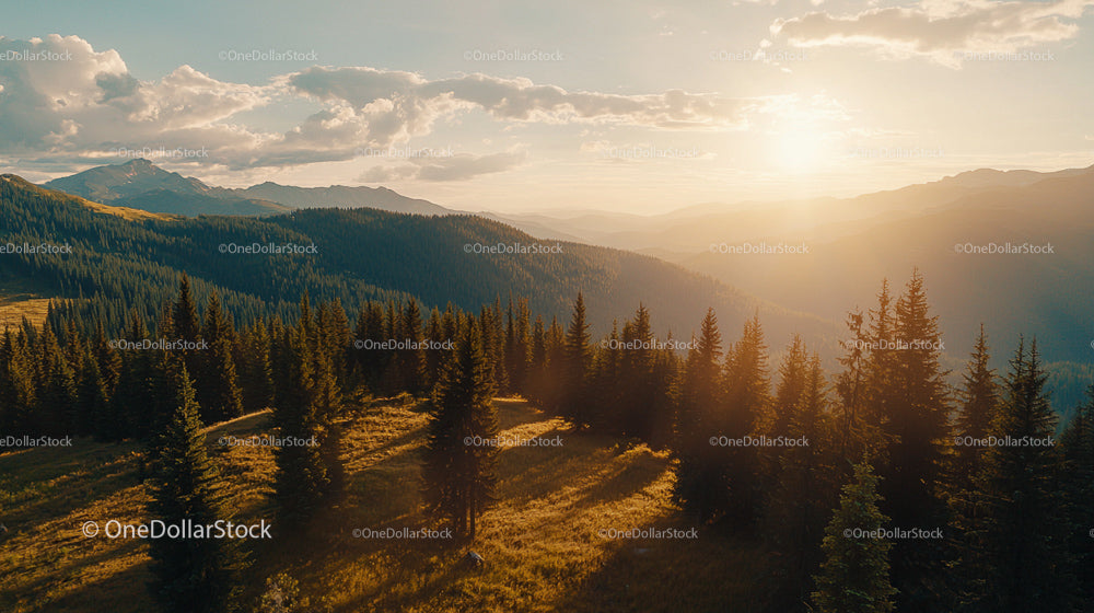 Majestic Mountain Landscape at Sunset